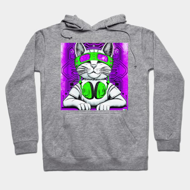 Techno cat - Catsondrugs.com - Techno Party Ibiza Rave Dance Underground Festival Spring Break  Berlin Good Vibes Trance Dance technofashion technomusic housemusic Hoodie by catsondrugs.com